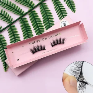 Half Extension Eyelash Pre Glued Press On Self Adhesive DIY Cluster Lash Extension Clear Band Eyelash Custom Logo