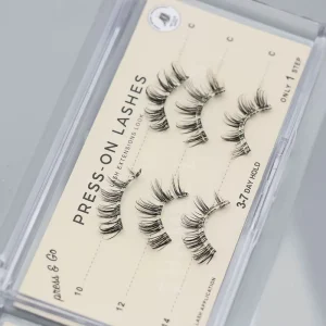 Half Lash Pre Glued Strip Lashes Handmade Full Strip Plant Fiber Cruelty Free Self Adhesive Press On for Lazy Girl Lashes