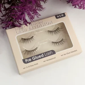 Half Lash Pre Glued Strip Lashes Self Adhesive Handmade Invisible Press Half Lashes Mixed Length Plant Fiber Reusable