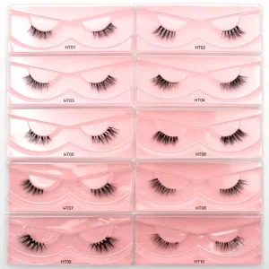 Half Lashes Natural False Eyelashes Invisible Band Half Lashes Wispy Makeup 3D Mink Eyelash Extension Corner Mink Lash