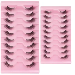 Half Lashes Strip Lashes Natural Plant Fiber 3D Cluster Cruelty Free Handmade Reusable Super Fine