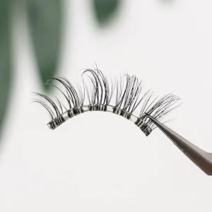 Half Set Lashes Light Press Plant Fiber Reusable Self adhesive 3D Effect Eyelashes Handmade Cruelty Free Full Strip