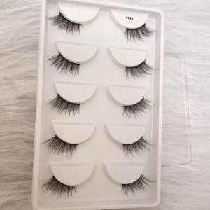 Half Strip False Lashes Corner Eyes Half Type False Eyelashes Private Label Eyelash Vendor 5 Pairs Eyelashes Set