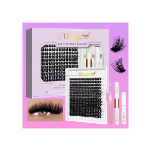 Hand Made 3D Fluffy Faux Mink Segmented Eyelashes DIY Cluster Lashes Individual Lash Clusters Kit Custom Logo Private Label