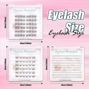 Hand Made DIY Cluster Segment Lash Private Label Custom Logo Faux Mink Individual Extensions Cluster Lashes Kit