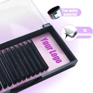 Hand Made Easy Fan Eyelash Extensions With logo Mega Volume Fans Private Label Cashmere Lash Trays