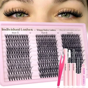Hand Made Fan Eyelashes DIY Cluster Lash Private Label Volume 3D Synthetic Hair Cluster Lashes DIY Cluster Lashes