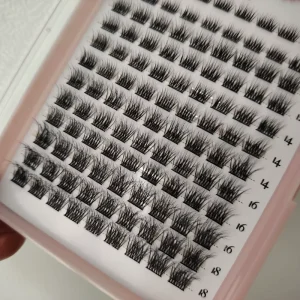 Hand Made Fan Eyelashes DIY Lash Fluffy Cluster Private Label Volume 3D Faux Mink Cluster Lashes DIY Cluster Lashes