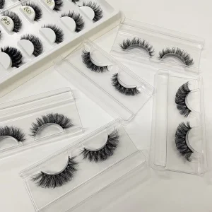 Hand Made Faux Mink Eyelashes High Quality Russian Curl Lashes Cruelty Free Vegan Custom Packaging Box 3d Vendor