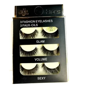 Hand Made Faux Mink Fur Volume Strip Eyelashes Black Cotton Band 0.07MM Thickness Custom Logo Box