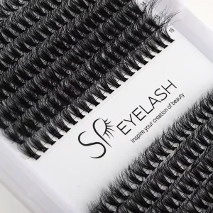 Hand Made Fluffy Faux Mink Cluster Lash Volume Soft Individual Extensions Cluster Lashes Clusters Tray