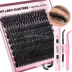 Hand Made Fluffy Faux Mink Cluster Lash d Cure Volume Soft Individual Extensions Cluster Lashes Clusters Tray Mink