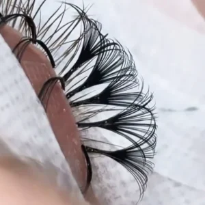 Hand Made Lash Extensions 15mm Length CC Vendor Dark Soft Lash Extension Trays Cashmere
