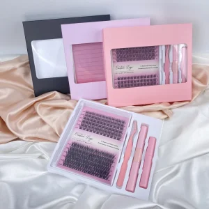 Hand Made Pre Cut Segmented Fan Eyelash Extension DIY Cluster Lash Kit Private Label Individual Mink Lash Cluster Kit
