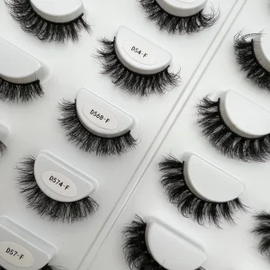 Hand Made Silk Faux Mink Fluffy Lashes D Curl Fake Dramatic Fluffy Soft Faux Mink Strip Eyelashes