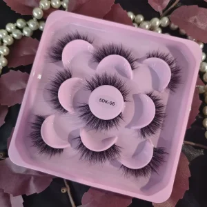 Hand Made Silk Faux Mink Fluffy Lashes D Curl Fake Dramatic Fluffy Soft Faux Mink Strip Eyelashes
