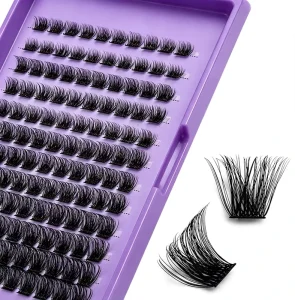 Hand Polished CC C DD D Curl Cluster Lashes Smooth Surface No Irritation Sensitive Skin Use