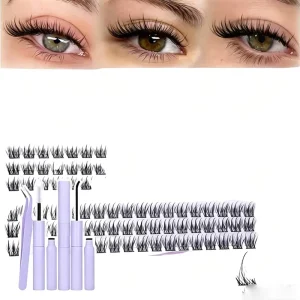 Hand Polished Smooth Fiber Cluster Lashes No Sharp Edges Cluster Lashes for Sensitive Eye Skin Gentle Daily Use