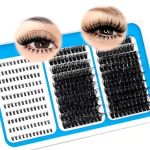 Hand Polished Smooth Fiber Cluster Lashes No Sharp Edges Cluster Lashes for Sensitive Eye Skin Gentle Daily Use
