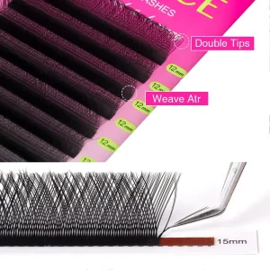 Hand Woven Black Korean PBT Natural Soft YY Lashes Premade Volume Fan Individual for Shape Eyelash Extensions Lc Bc