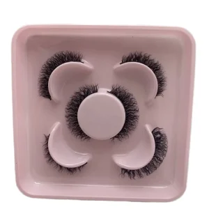 Handmade 10 Pairs Pack 25mm Synthetic Black Cotton Band Roll Russian Volume Eyelash Extensions D DD for Full Strip Eyelashes