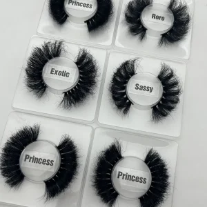 Handmade 100 Real Mink Eyelashes Vendor 5d Fluffy and Curly Strip Lashes Bulk With Custom Boxes