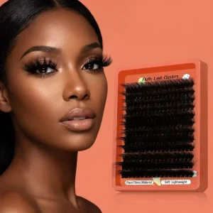 Handmade 100D 80D Shiny Glitter Lash Clusters D for Mega Volume 12 Rows Messy Wispy DIY Segmented Lashes Faux Mink Individual