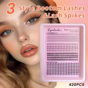 Handmade 16-Row Upper and Lower Mixed Lashes DIY Matchable Volume Soft Curly