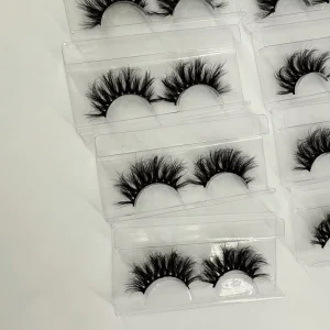 Handmade 25mm Fluffy Dramatic Mink Eyelash Extensions Hair Natural False Eyelashes Look Full Strip Free Box