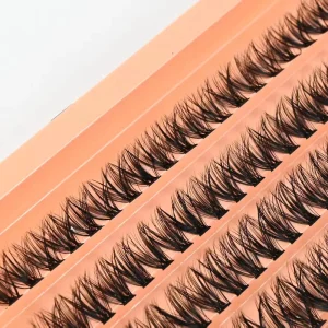 Handmade 3D 140pcs Individual Segmented Mink Lashes 30d 40d 50d Thick Wispy d Cluster 7 Rows Private Eyelash Fans