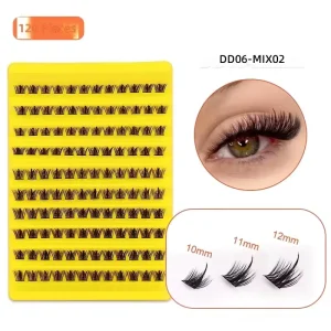 Handmade 3D Cluster Lashes Easy Apply Segmented Individual Eyelash Extensions Kit DIY