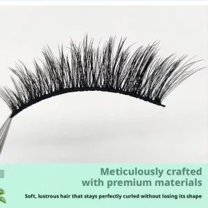 Handmade 3D Multi Layered Faux Mink Fur False Eyelashes Self adhesive Cruelty Free Black for Full Strip Eyelashes