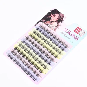Handmade 5D Manga Wild Feel Single Cluster Eyelashes Large Capacity 10 Rows Baby Curly Lazy Trilogy Synthetic Hair Large