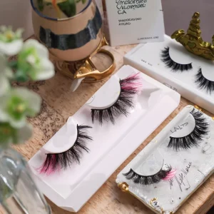 Handmade 8D Natural Full Strip Eyelashes Color Mix Synthetic Mink with Dramatic Style Length 20mm PBT for Makeup