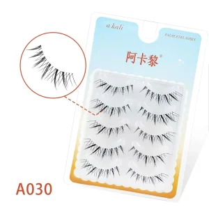 Handmade A030 False Eyelashes Reusable Natural Full Strip 0.07MM Thickness Customizable Packaging DIY
