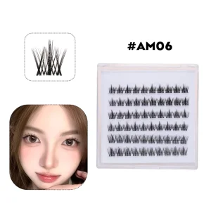 Handmade Anime Manga Style Cluster Lashes Natural Invisible Superfine Band Lashes Reusable Customized Box