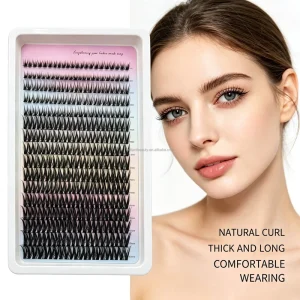 Handmade Anime Style Segmented Volume Lashes 6D-8D Synthetic Hair and Mink Materials