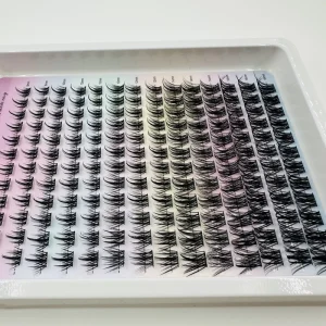 Handmade Anime Style Synthetic Hair & Mink 2 Rows Lash Clusters Reusable Factory Direct Cosplay