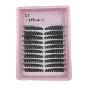 Handmade C Curl Wispy DIY Lash Cluster Mix 3D Effect Fluffy Single False Eyelashes
