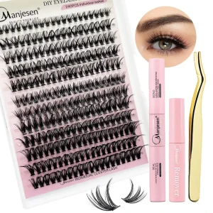Handmade Cluster Lashes C D for Private Label Custom Individual Eyelash Wispy DIY Lash Extension Korea PBT Fiber 12 Rows Natural