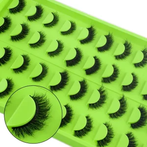 Handmade Custom Faux Mink Ultra-soft Full Strip Eyelash Super Fine 3D Natural Cat Eye Lashes Mixed Custom Box