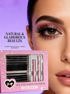 Handmade Customizable DIY Cluster Segment Lashes Kit 100D Premade TopGrade Faux Mink Hair 9-16mm Mixed Length