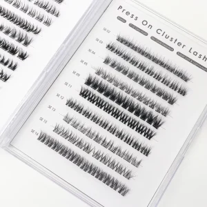 Handmade Customizable Full Strip Eyelash Extensions Vegan Cruelty Free Glueless DIY Cluster Lashes Self Adhesive Eye Makeup
