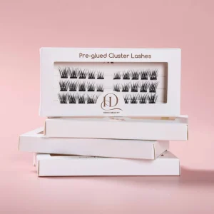 Handmade Customizable Self Adhesive Pre Glued Lash Clusters 3D Natural Eyelashes Press on Cluster Lashes High Quality