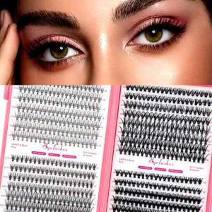 Handmade DIY Cluster Lashes Book 30P 6D Stock D for Curl 10 16mm MIX Length 0.07mm Thickness Soft Wearing with Lash Look