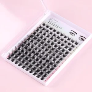 Handmade DIY Eyelash Extension Kit PBT Fiber Full Volume Clusters Custom Logo Pre-Cut Segments