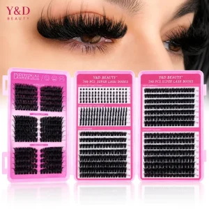 Handmade DIY Fan Eyelash Cluster Private Label Pre Cut 8-25mm Individual Lash Clusters Book Kit with Spikes LASHES