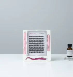 Handmade DIY Lash Kit 12 Rows 10D CC Synthetic Hair PBT Material Sharp Base Pointy Thin Base Promade Fans Eyelash Kit