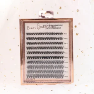 Handmade DIY Segment Lash Glue Kit Natural Thick 0.07mm Volume Curling Cluster Eyelashes in mix Lengths CC for Curl