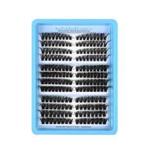 Handmade DIY for Cluster Lash Custom Logo Individual Faux Mink Spike 12 Rows Fan Mix Mega Volume 10D 20D EyeLash